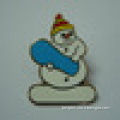 Custom Merry Christmas Snowman Enamel Pin Badge European